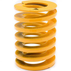 Associated Spring Raymond - 60mm Hole Diam, 33mm Rod Diam, 500mm Free Length, Yellow Die Spring - Makers Industrial Supply