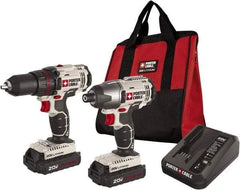 Porter-Cable - 20 Volt Cordless Tool Combination Kit - Includes 1/2" Drill/Driver & 1/4" Impact Driver, Lithium-Ion Battery Included - Makers Industrial Supply