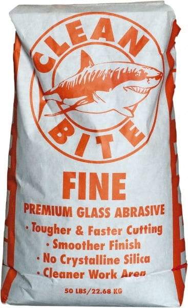 NC Minerals - Fine Grade Angular Crushed Glass - 80 to 100 Grit, 50 Lb Bag - Makers Industrial Supply