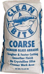 NC Minerals - Coarse Grade Angular Crushed Glass - 20 to 40 Grit, 50 Lb Bag - Makers Industrial Supply