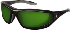 MCR Safety - Green Lenses, Framed Welding Glasses - Scratch Resistant, Size Universal, Wrap Around - Makers Industrial Supply