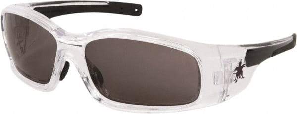 MCR Safety - Gray Lenses, Framed Safety Glasses - Anti-Fog, Scratch Resistant, Size Universal, Wrap Around - Makers Industrial Supply