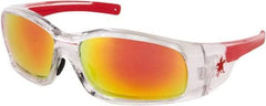 MCR Safety - Fire Mirror Lenses, Framed Safety Glasses - Scratch Resistant, Size Universal, Wrap Around - Makers Industrial Supply