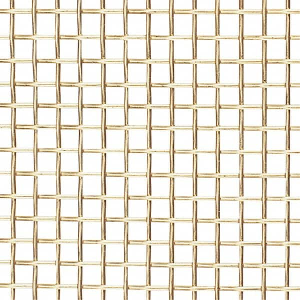 Value Collection - 36 Gage, 0.009 Inch Wire Diameter, 50 x 50 Mesh per Linear Inch, Brass, Wire Cloth - 0.011 Inch Opening Width, 36 Inch Wide, Cut to Length - Makers Industrial Supply