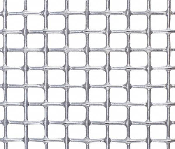 Value Collection - 20 Gage, 0.035 Inch Wire Diameter, 4 x 4 Mesh per Linear Inch, Steel, Wire Cloth - 0.215 Inch Opening Width, 36 Inch Wide, Cut to Length, Galvanized after Weave - Makers Industrial Supply