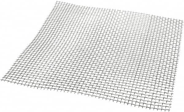 Value Collection - 18 Gage, 0.047 Inch Wire Diameter, 4 x 4 Mesh per Linear Inch, Stainless Steel, Wire Cloth - 0.203 Inch Opening Width, 12 Inch Wide x 12 Inch Stock Length - Makers Industrial Supply