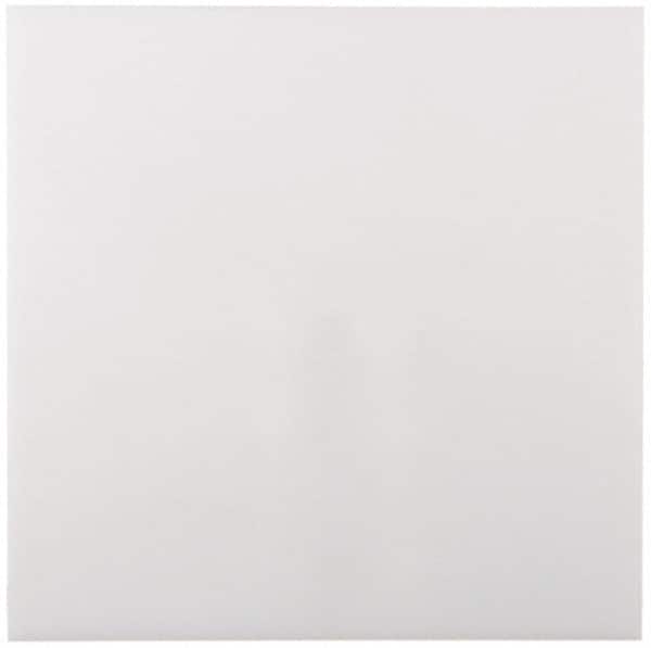 Made in USA - 3/8" Thick x 24" Wide x 2' Long, Polyethylene (UHMW) Sheet - White, ±0.20% Tolerance - Makers Industrial Supply