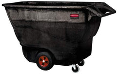 Rubbermaid - 1,250 Lb Load Capacity, 1 Cu Yd, Structural Foam Tilt Truck - 33-1/2" Wide x 70-3/4" Long x 42-1/4" High, Black - Makers Industrial Supply