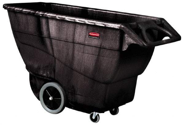 Rubbermaid - 2,100 Lb Load Capacity, 1 Cu Yd, Structural Foam Tilt Truck - 33-1/2" Wide x 70-3/4" Long x 42-1/4" High, Black - Makers Industrial Supply