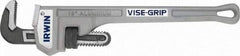 Irwin - 18" Aluminum Straight Pipe Wrench - 2-1/2" Pipe Capacity - Makers Industrial Supply