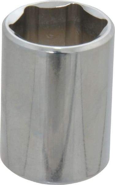 Proto - 1/2" Drive, Standard Hand Socket - 6 Points, 1-1/2" OAL, Chrome Finish - Makers Industrial Supply