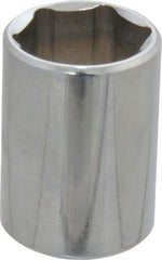 Proto - 1/2" Drive, Standard Hand Socket - 6 Points, 1-1/2" OAL, Chrome Finish - Makers Industrial Supply