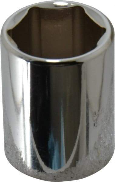 Proto - 1/2" Drive, Standard Hand Socket - 6 Points, 1-1/2" OAL, Chrome Finish - Makers Industrial Supply