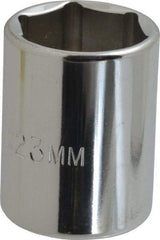 Proto - 1/2" Drive, Standard Hand Socket - 6 Points, 1-1/2" OAL, Chrome Finish - Makers Industrial Supply