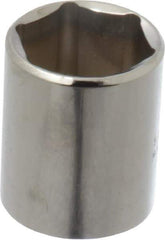 Proto - 1/2" Drive, Standard Hand Socket - 6 Points, 1-1/2" OAL, Chrome Finish - Makers Industrial Supply