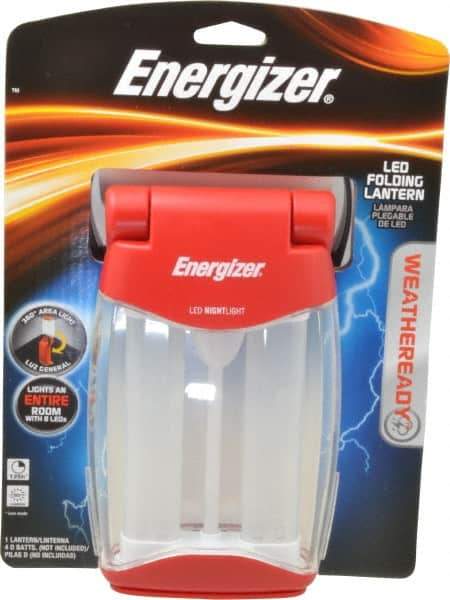 Energizer - LED Bulb, 200 Lumens, Spotlight/Lantern Flashlight - Red Plastic Body, 4 D Batteries Not Included - Makers Industrial Supply