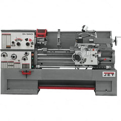 Jet - 16" Swing, 60" Between Centers, 230 Volt, Triple Phase Engine Lathe - 7MT Taper, 7-1/2 hp, 25 to 1,800 RPM, 3-1/8" Bore Diam, 40" Deep x 48" High x 97-1/2" Long - Makers Industrial Supply