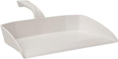 Vikan - 12-1/2" Wide Handheld Dustpan - Plastic Body, 4-1/2" Handle, White - Makers Industrial Supply