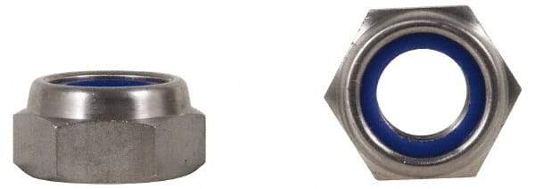 Value Collection - 1/2-13 UNC 18-8 Heavy Hex Lock Nut with Nylon Insert - 7/8" Width Across Flats, 17/32" High, Uncoated - Makers Industrial Supply