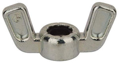 Value Collection - 5/16-24 UNF, Zinc Plated, Zinc Alloy Nylon-Insert Locking Wing Nut - Grade 2, 1-1/2" Wing Span, 0.718" Wing Span - Makers Industrial Supply