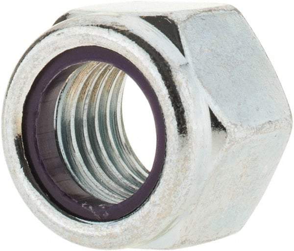 Value Collection - 3/4-10 UNC Grade B Hex Lock Nut with Nylon Insert - 1-1/16" Width Across Flats, 7/8" High, Zinc-Plated Finish - Makers Industrial Supply