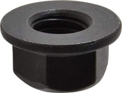 Value Collection - 1/2-13 UNC Grade G Hex Flange Lock Nut with Distorted Thread - 3/4" Width Across Flats, 27/64" High, Phosphate & Oil Finish - Makers Industrial Supply