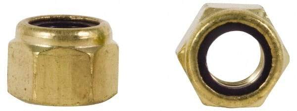 Value Collection - 3/8-16 UNC Hex Lock Nut with Nylon Insert - 9/16" Width Across Flats, 29/64" High, Uncoated - Makers Industrial Supply