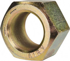 Value Collection - 2-12 UN Steel Right Hand Hex Nut - 3-1/8" Across Flats, 1-23/32" High, Zinc Yellow Dichromate Finish - Makers Industrial Supply