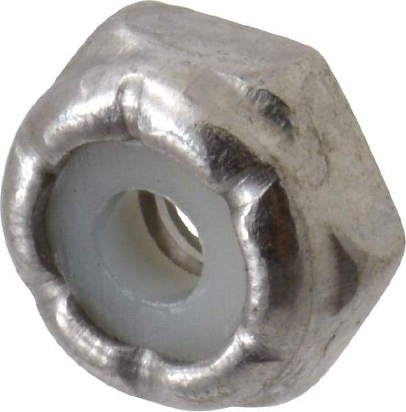 Value Collection - #4-40 UNC 18-8 Hex Lock Nut with Nylon Insert - 1/4" Width Across Flats, 1/8" High - Makers Industrial Supply