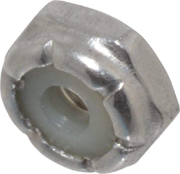 Value Collection - #6-32 UNC 18-8 Hex Lock Nut with Nylon Insert - 5/16" Width Across Flats, 9/64" High - Makers Industrial Supply