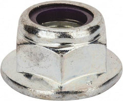 Value Collection - 3/4-10 UNC Grade 2 Hex Flange Lock Nut with Nylon Insert - 1-1/8" Width Across Flats, 13/16" High, Zinc-Plated Finish - Makers Industrial Supply