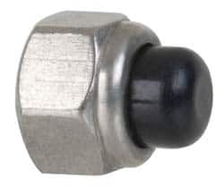 Value Collection - #8-32 UNC, 11/32" Width Across Flats, Uncoated, Stainless Steel Acorn Nut - 23/64" Overall Height, Nylon Insert Type, Grade 18-8 - Makers Industrial Supply