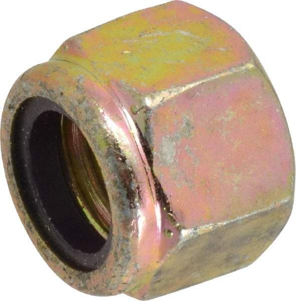 Value Collection - 3/4-10 UNC Grade 8 Hex Lock Nut with Nylon Insert - 1-1/16" Width Across Flats, 7/8" High, Zinc Yellow Dichromate Finish - Makers Industrial Supply