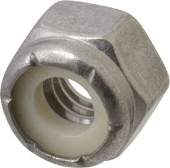 Value Collection - 1/4-20 UNC 316 Hex Lock Nut with Nylon Insert - 7/16" Width Across Flats, 5/16" High - Makers Industrial Supply