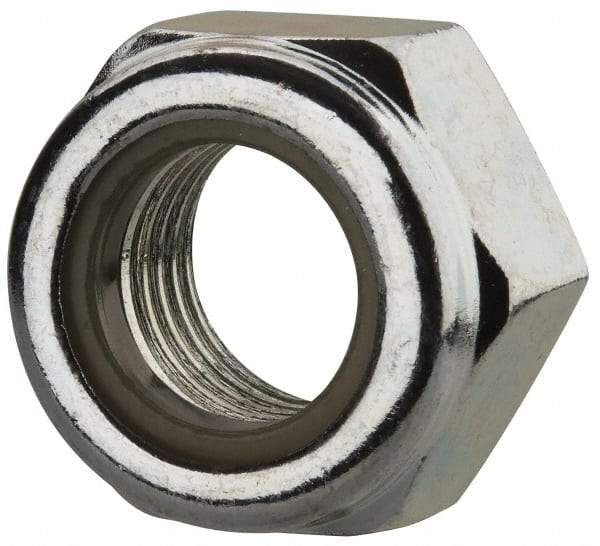 Value Collection - M14x1.50 Metric Fine Grade 8 Hex Lock Nut with Nylon Insert - 14mm High, Zinc-Plated Finish - Makers Industrial Supply