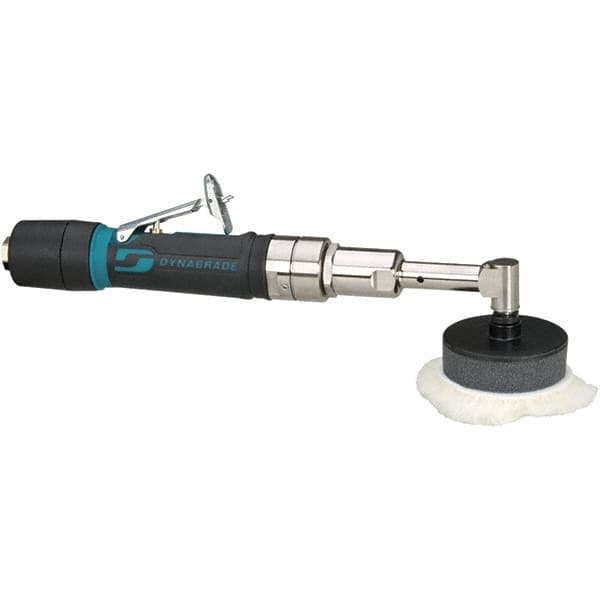 Dynabrade - 3" Pad Diam, 3,200 RPM, 0.4 hp, Handheld Pneumatic Buffer - 26 CFM, 1/4-20" Spindle Thread, 1/4" Inlet - Makers Industrial Supply