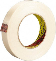 3M - 12mm x 330m Clear Rubber Adhesive Strapping Tape - Polypropylene Film Backing, 6.6 mil Thick, 380 Lb Tensile Strength, Series 898 - Makers Industrial Supply