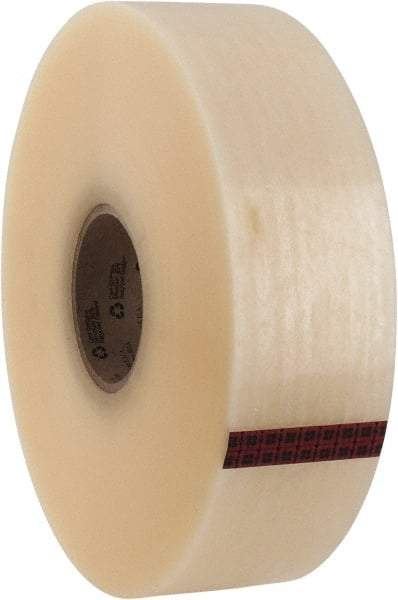 3M - 72mm x 914m Clear Rubber Adhesive Sealing Tape - Polypropylene Film Backing, 2.1 mil Thick, 22 Lb Tensile Strength, Series 3071 - Makers Industrial Supply