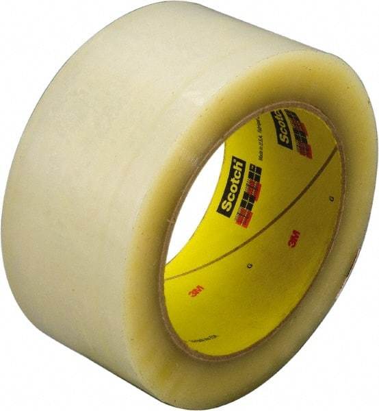 3M - 48mm x 914m Clear Rubber Adhesive Sealing Tape - Polyester Film Backing, 3.4 mil Thick, 67 Lb Tensile Strength, Series 355 - Makers Industrial Supply