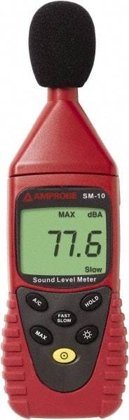 Amprobe - A and C Frequency Weight, LCD Display Sound Meter - 30 to 130 Decibels - Makers Industrial Supply