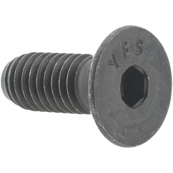 Value Collection - 3/8-16 UNC Hex Socket Drive, 82° Flat Screw - Alloy Steel, Black Oxide Finish, Fully Threaded, 1" OAL - Makers Industrial Supply