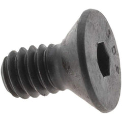 Value Collection - 1/4-20 UNC Hex Socket Drive, 82° Flat Screw - Alloy Steel, Black Oxide Finish, Fully Threaded, 1/2" OAL - Makers Industrial Supply