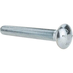 Value Collection - 5/8-11 UNC 5" Length Under Head, Standard Square Neck, Carriage Bolt - Grade 2 Steel, Zinc-Plated Finish - Makers Industrial Supply