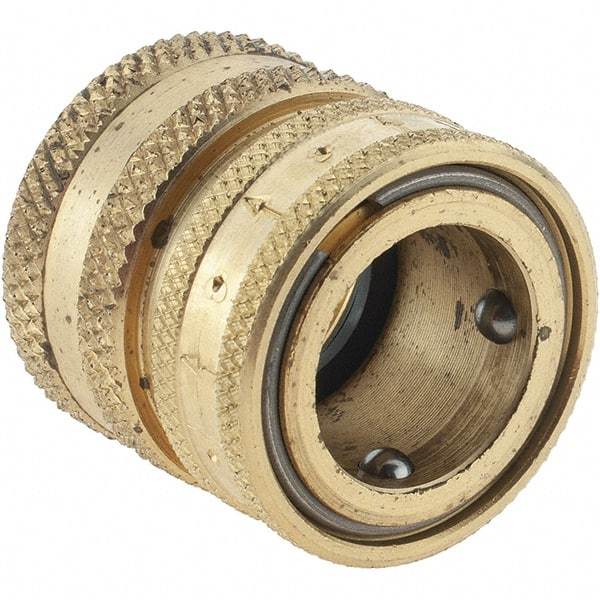 Parker - 3/4 Garden Hose Coupler - Brass & Stainless Steel, Female Connector - Makers Industrial Supply