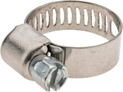 Value Collection - SAE Size 6, 7/16 to 25/32" Diam, Stainless Steel Worm Drive Clamp - 1/2" Wide - Makers Industrial Supply