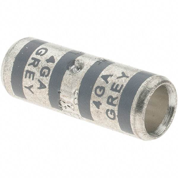 Thomas & Betts - 4 AWG Compatible, Butt Splice Terminal - Gray - Makers Industrial Supply