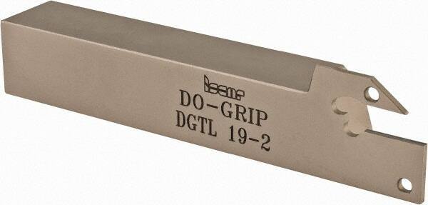 Iscar - External Thread, 0.69" Max Depth of Cut, 0.075" Min Groove Width, 4-1/2" OAL, Left Hand Indexable Grooving Cutoff Toolholder - 3/4" Shank Height x 3/4" Shank Width, DG.. Insert Style, DGT Toolholder Style, Series Do-Grip - Makers Industrial Supply