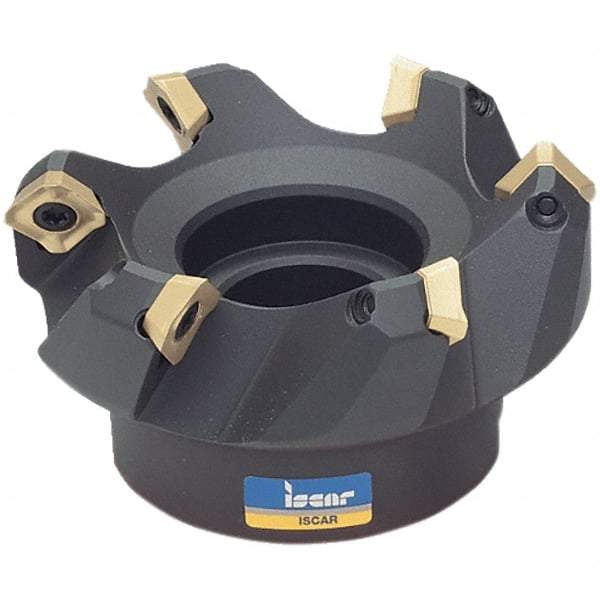 Iscar - 63.1mm Cut Diam, 22mm Arbor Hole, 6.5mm Max Depth of Cut, 45° Indexable Chamfer & Angle Face Mill - 4 Inserts, SE.. 12 Insert, Right Hand Cut, 4 Flutes, Series IscarMill - Makers Industrial Supply