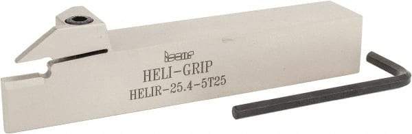 Iscar - HELI, External, Right Hand, 0.197" Min Groove Width, Indexable Grooving Tool Holder - 1" Shank Height, 1" Shank Width, 6" OAL - Makers Industrial Supply