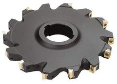 Iscar - Arbor Hole Connection, 0.51" Cutting Width, 1.81" Depth of Cut, 6" Cutter Diam, 1-1/2" Hole Diam, 12 Tooth Indexable Slotting Cutter - SDN Toolholder, QDMT 1205PDTN-HQ Insert - Makers Industrial Supply